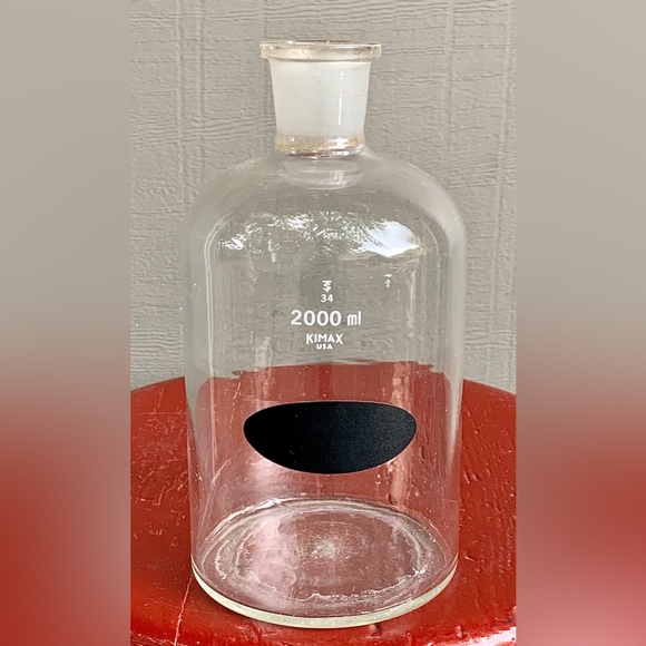 Vintage KIMAX 2000 ml Borosilicate Serum Bottle Laboratory Beaker - Picture 5 of 11